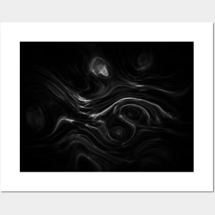 Black Plasma Energy Abstract Artwork Posters and Art
